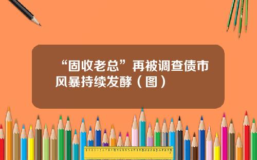 “固收老总”再被调查债市风暴持续发酵（图）
