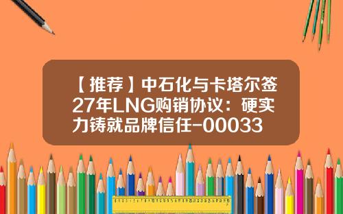 【推荐】中石化与卡塔尔签27年LNG购销协议：硬实力铸就品牌信任-000333基金