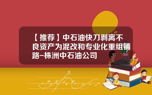 【推荐】中石油快刀剥离不良资产为混改和专业化重组铺路-株洲中石油公司