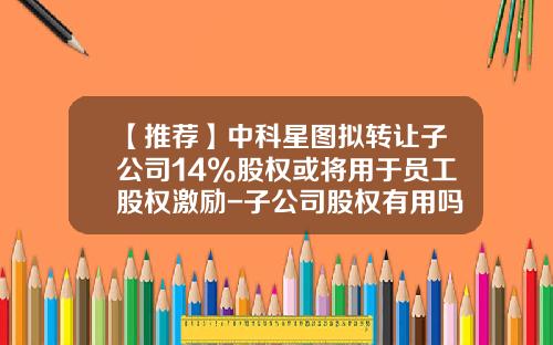 【推荐】中科星图拟转让子公司14%股权或将用于员工股权激励-子公司股权有用吗