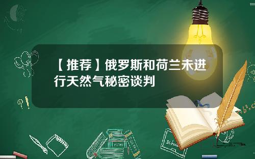 【推荐】俄罗斯和荷兰未进行天然气秘密谈判