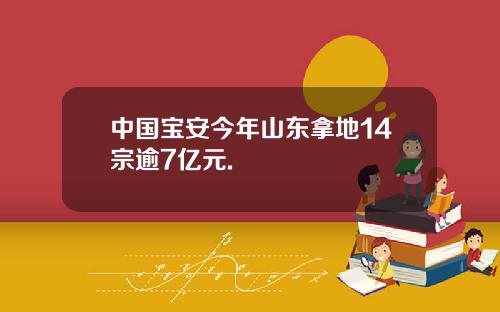中国宝安今年山东拿地14宗逾7亿元.