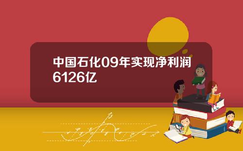 中国石化09年实现净利润6126亿