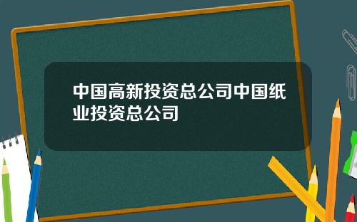 中国高新投资总公司中国纸业投资总公司