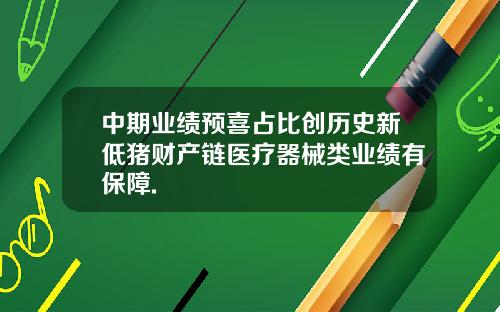 中期业绩预喜占比创历史新低猪财产链医疗器械类业绩有保障.