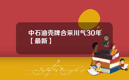 中石油壳牌合采川气30年【最新】