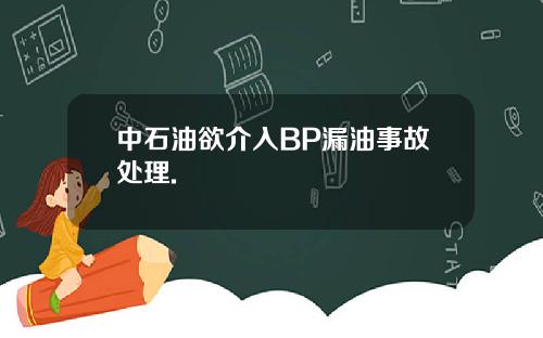 中石油欲介入BP漏油事故处理.