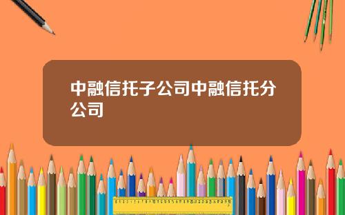 中融信托子公司中融信托分公司