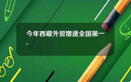 今年西藏外贸增速全国第一.