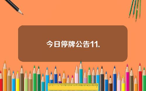今日停牌公告11.
