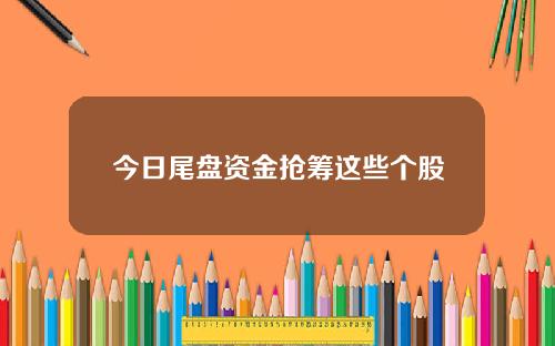 今日尾盘资金抢筹这些个股