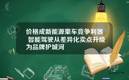 价格成新能源豪车竞争利器 智能驾驶从差异化卖点升级为品牌护城河