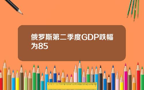 俄罗斯第二季度GDP跌幅为85