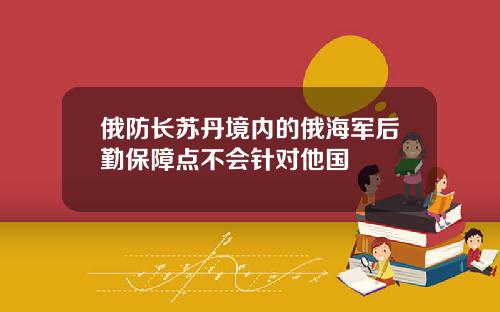 俄防长苏丹境内的俄海军后勤保障点不会针对他国