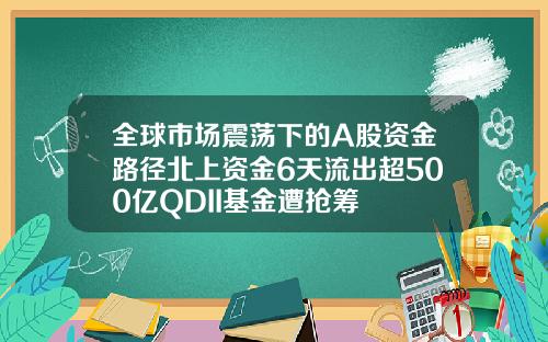 全球市场震荡下的A股资金路径北上资金6天流出超500亿QDII基金遭抢筹