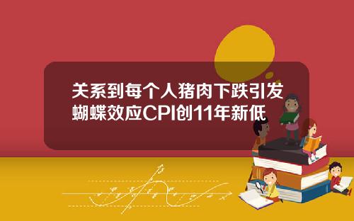 关系到每个人猪肉下跌引发蝴蝶效应CPI创11年新低