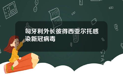 匈牙利外长彼得西亚尔托感染新冠病毒