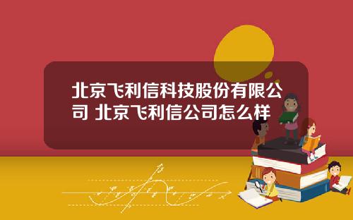 北京飞利信科技股份有限公司 北京飞利信公司怎么样
