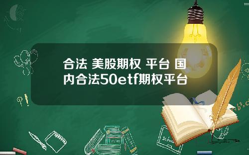 合法 美股期权 平台 国内合法50etf期权平台