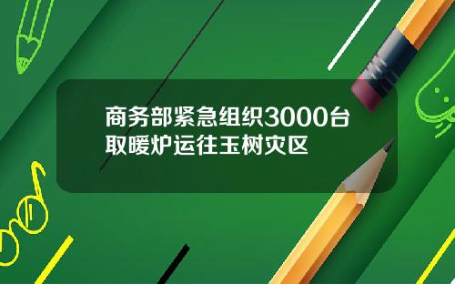 商务部紧急组织3000台取暖炉运往玉树灾区