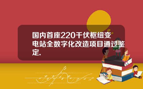 国内首座220千伏枢纽变电站全数字化改造项目通过鉴定.