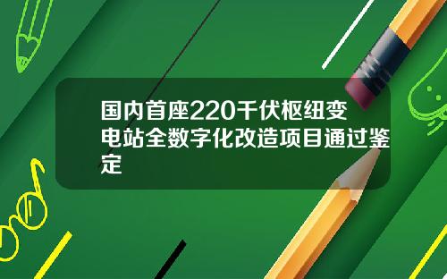 国内首座220千伏枢纽变电站全数字化改造项目通过鉴定