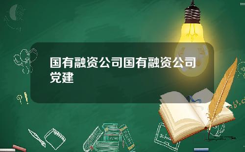 国有融资公司国有融资公司党建