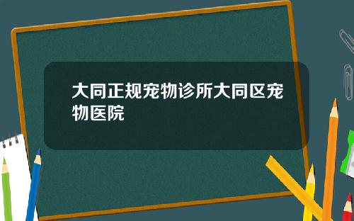 大同正规宠物诊所大同区宠物医院