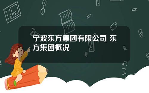 宁波东方集团有限公司 东方集团概况