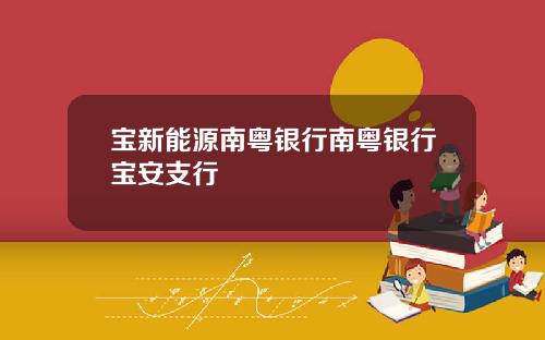 宝新能源南粤银行南粤银行宝安支行