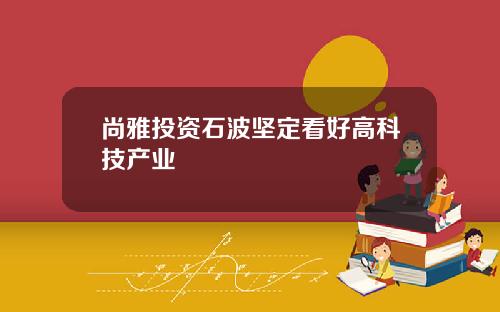 尚雅投资石波坚定看好高科技产业