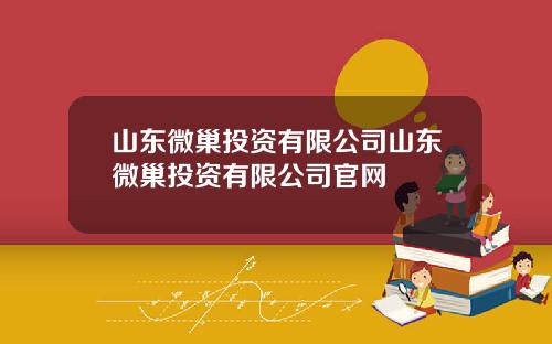 山东微巢投资有限公司山东微巢投资有限公司官网