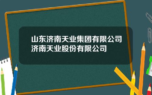 山东济南天业集团有限公司济南天业股份有限公司