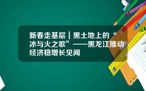 新春走基层｜黑土地上的“冰与火之歌”——黑龙江推动经济稳增长见闻