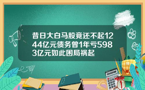 昔日大白马股竟还不起1244亿元债务曾1年亏5983亿元如此困局祸起