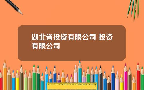 湖北省投资有限公司 投资有限公司