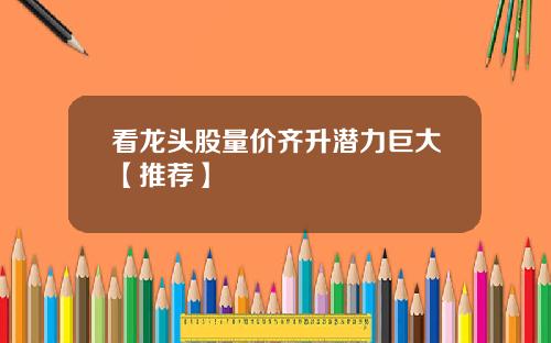 看龙头股量价齐升潜力巨大【推荐】