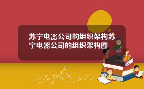 苏宁电器公司的组织架构苏宁电器公司的组织架构图