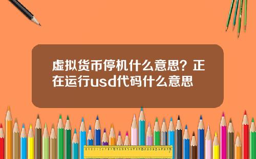 虚拟货币停机什么意思？正在运行usd代码什么意思