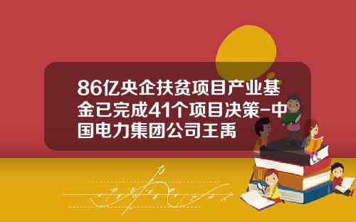86亿央企扶贫项目产业基金已完成41个项目决策-中国电力集团公司王禹