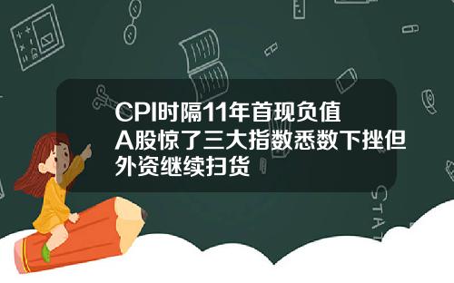 CPI时隔11年首现负值A股惊了三大指数悉数下挫但外资继续扫货