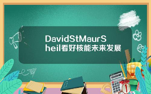 DavidStMaurSheil看好核能未来发展