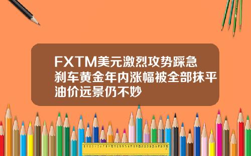 FXTM美元激烈攻势踩急刹车黄金年内涨幅被全部抹平油价远景仍不妙