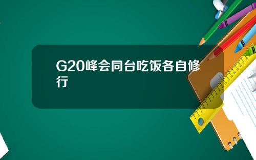 G20峰会同台吃饭各自修行