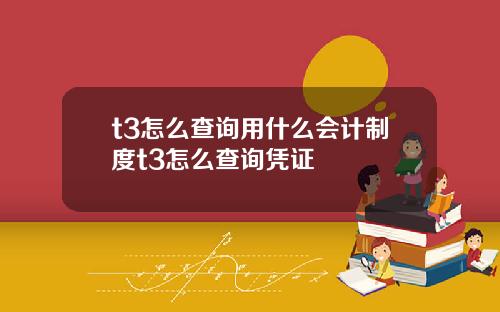 t3怎么查询用什么会计制度t3怎么查询凭证