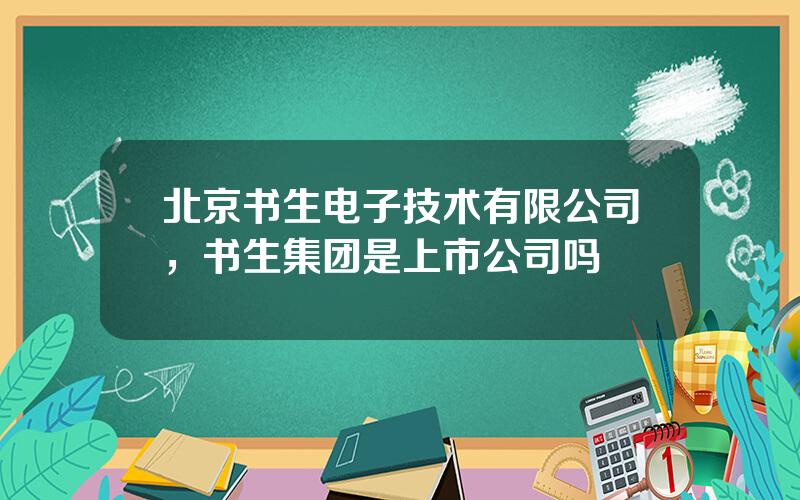 北京书生电子技术有限公司，书生集团是上市公司吗