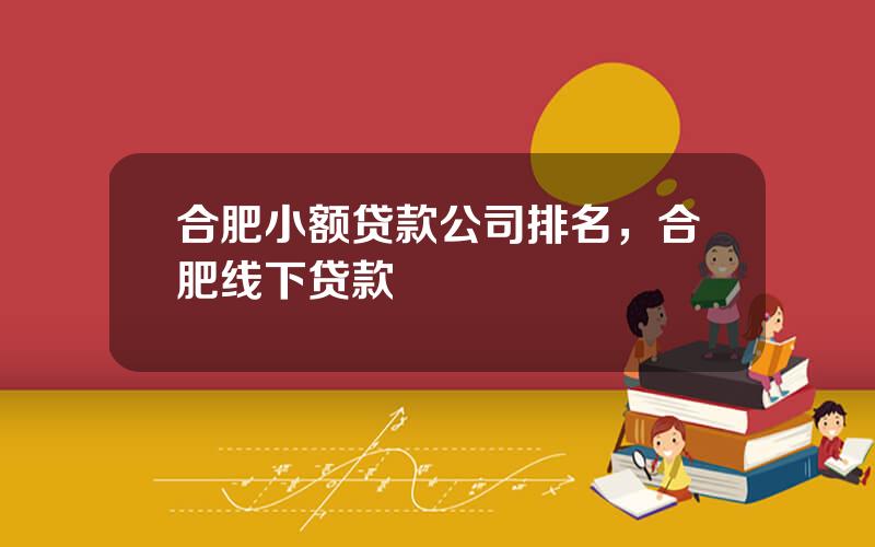 合肥小额贷款公司排名，合肥线下贷款