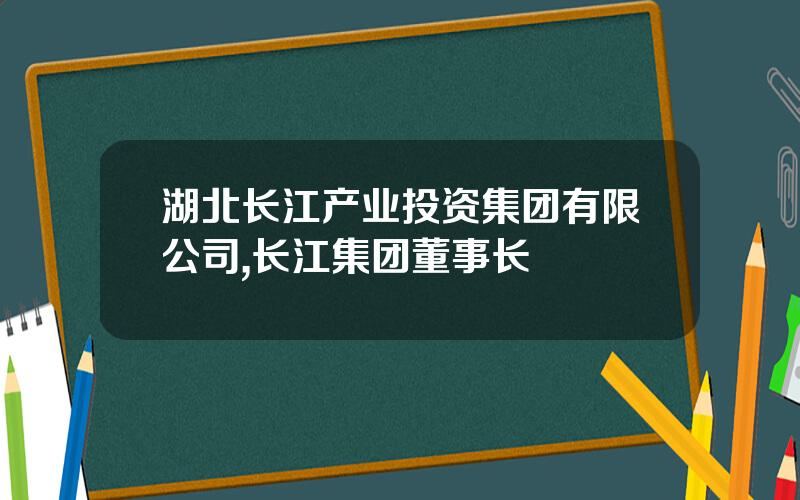 湖北长江产业投资集团有限公司,长江集团董事长